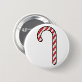 Glitter Candy Cane Ronde Button 5,7 Cm (Voorkant /achterkant)