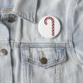 Glitter Candy Cane Ronde Button 5,7 Cm (In situ)