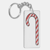 Glitter Candy Cane Sleutelhanger (Voorkant Links)