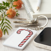 Glitter Candy Cane Sleutelhanger (Voorkant Rechts)