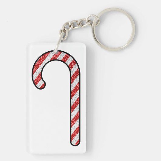 Glitter Candy Cane Sleutelhanger (achterkant)