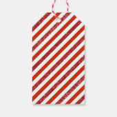 Glitter Candy Cane Stripe Cadeaulabel (Achterkant)