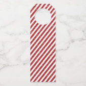 Glitter Candy Cane Striped Company Flessenhanger (Achterkant)