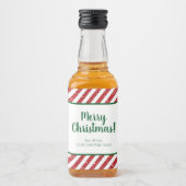 Glitter Candy Cane Striped Company Likeurfles Etiket (Voorkant)