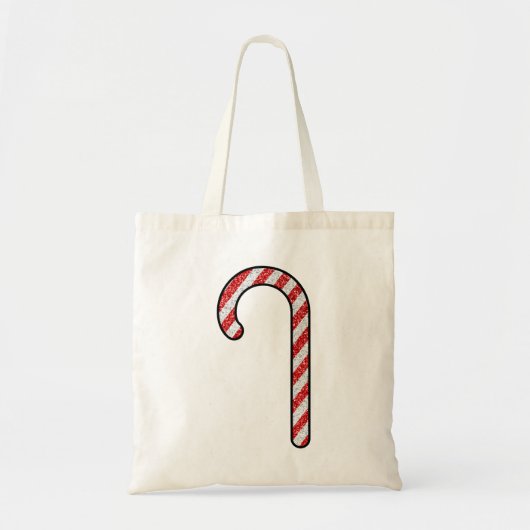 Glitter Candy Cane Tote Bag (Voorkant)