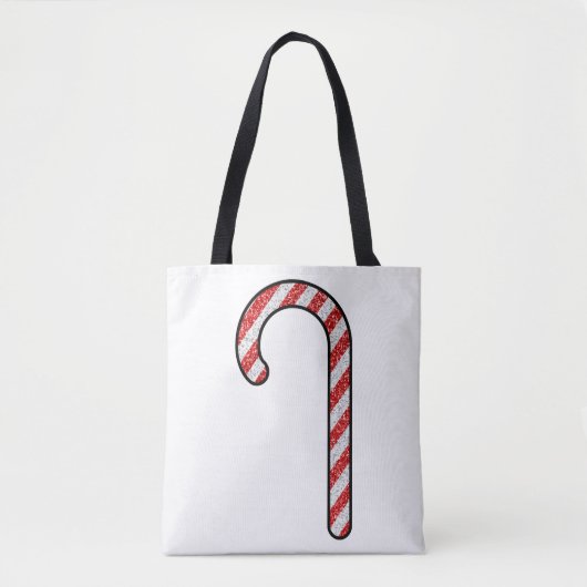 Glitter Candy Cane Tote Bag (Voorkant)