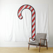 Glitter Candy Cane Wandkleed (In Situ (horizontaal))