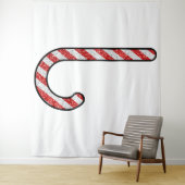 Glitter Candy Cane Wandkleed (In situ)