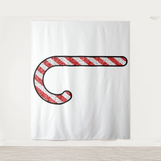 Glitter Candy Cane Wandkleed (Voorkant)