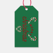 Glitter Candy Canes Cadeaulabel (Voorkant)