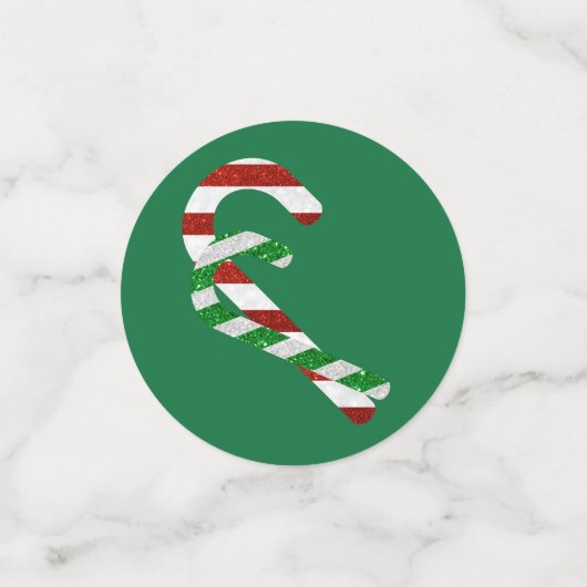 Glitter Candy Canes Confetti (Kleine voorkant)