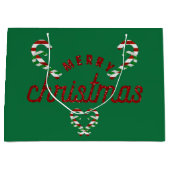 Glitter Candy Canes Groot Cadeauzakje (Voorkant)