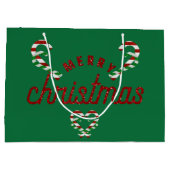 Glitter Candy Canes Groot Cadeauzakje (Achterkant)