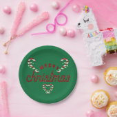 Glitter Candy Canes Papieren Bordje (Feest)