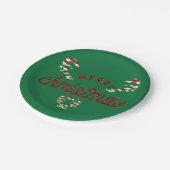 Glitter Candy Canes Papieren Bordje (Gekanteld)
