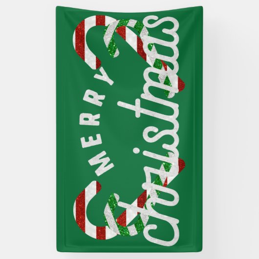 Glitter Candy Canes Spandoek (Verticaal)