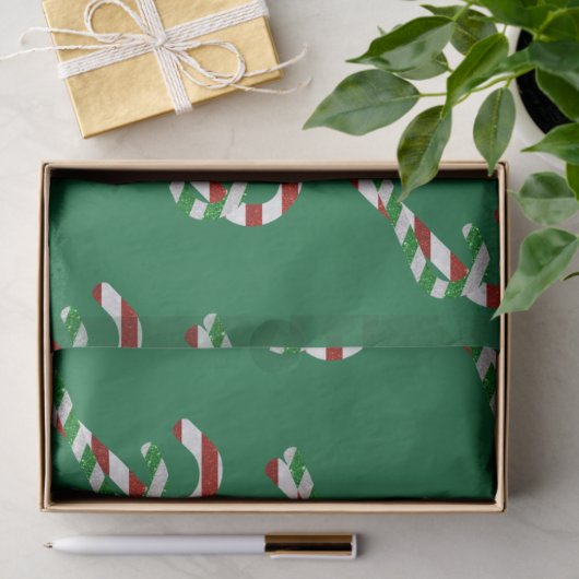 Glitter Candy Canes Tissuepapier (Geschenk)