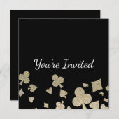 Glitter Casino Verjaardagsfeest Kaart (Voorkant / Achterkant)