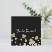 Glitter Casino Verjaardagsfeest Kaart (Staand voorkant)