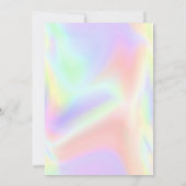 Glitter Castle Rozen Holografisch Baby shower Kaart (Achterkant)