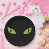Glitter Cat Eyes Halloween Papieren Bordje (Feest)