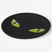 Glitter Cat Eyes Halloween Papieren Bordje (Gekanteld)