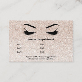 Glitter champagne roze Browbar Eyelash Luxe Visitekaartje