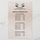 Glitter champagne roze OGENWIMPERS SALON SERVICE L Flyer (Voorkant)