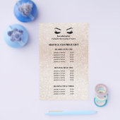 Glitter champagne roze OGENWIMPERS SALON SERVICE L Flyer (Enkel)