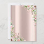Glitter Champagneglazen Rozen, Roségoud Kaart (Achterkant)