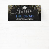 Glitter Cheers to Afstudeerder Party Banner (Insitu)
