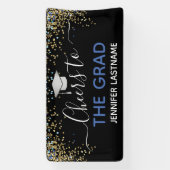 Glitter Cheers to Afstudeerder Party Banner (Verticaal)