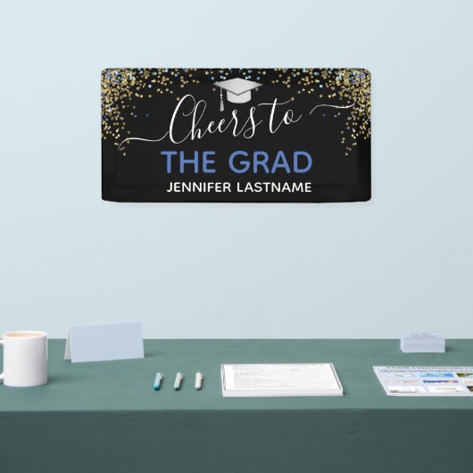 Glitter Cheers to Afstudeerder Party Banner (Beurs)