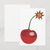 Glitter Cherry Bomb Bedankkaart (Voorkant / Achterkant)