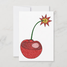 Glitter Cherry Bomb Bedankkaart