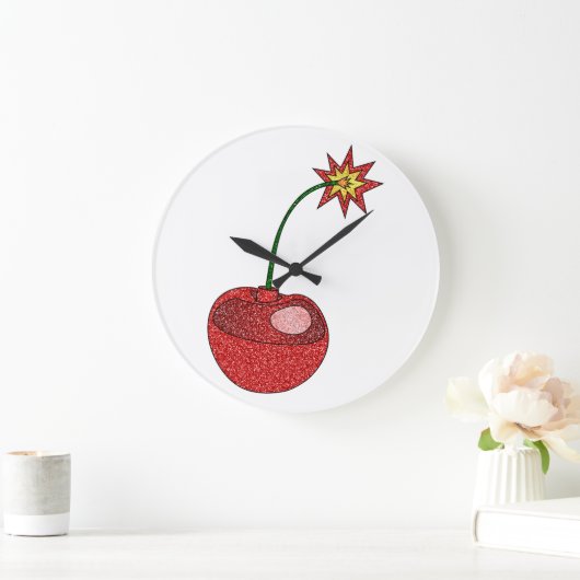 Glitter Cherry Bomb Grote Klok (Huis)