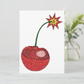 Glitter Cherry Bomb Kaart (Staand voorkant)