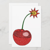 Glitter Cherry Bomb Kaart (Voorkant / Achterkant)