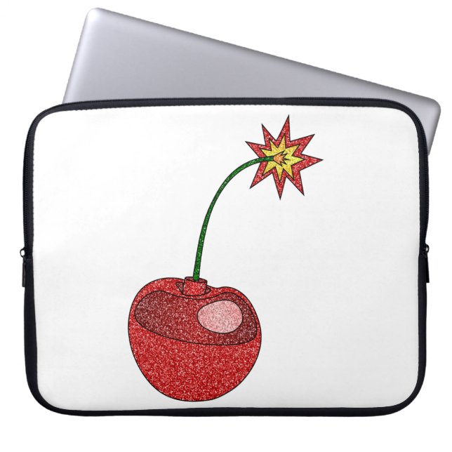 Glitter Cherry Bomb Laptop Sleeve (Voorkant)