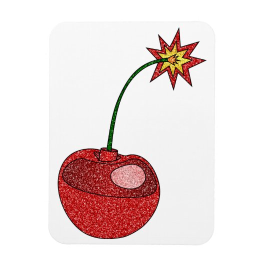 Glitter Cherry Bomb Magneet (Verticaal)