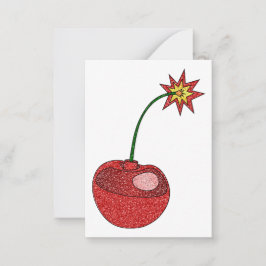 Glitter Cherry Bomb Notitiekaartje