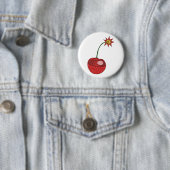 Glitter Cherry Bomb Ronde Button 5,7 Cm (In situ)