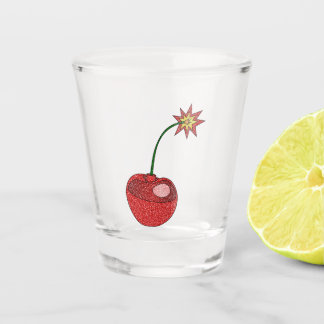Glitter Cherry Bomb Shot Glas