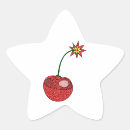 Glitter Cherry Bomb Ster Sticker