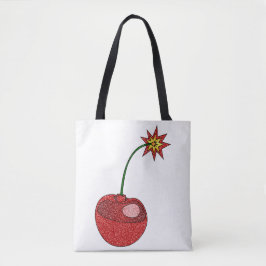 Glitter Cherry Bomb Tote Bag