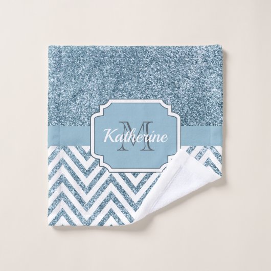 Glitter Chevron Bad Handdoek (Wasdoekje)