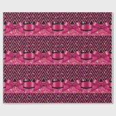 Glitter Chevron Bling Diamond Bow | fuchsia Cadeaupapier (Vlak)