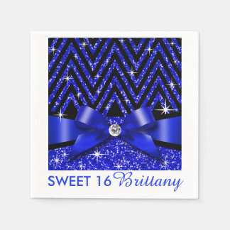 Glitter Chevron Bling Diamond Bow | saffier Servetten