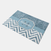 Glitter Chevron Deurmat (Schuin)
