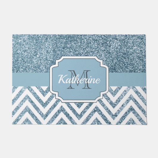 Glitter Chevron Deurmat (Voorkant)